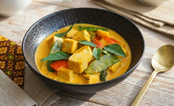 Vegan Thai Panang Curry with Tofu and Vegetables