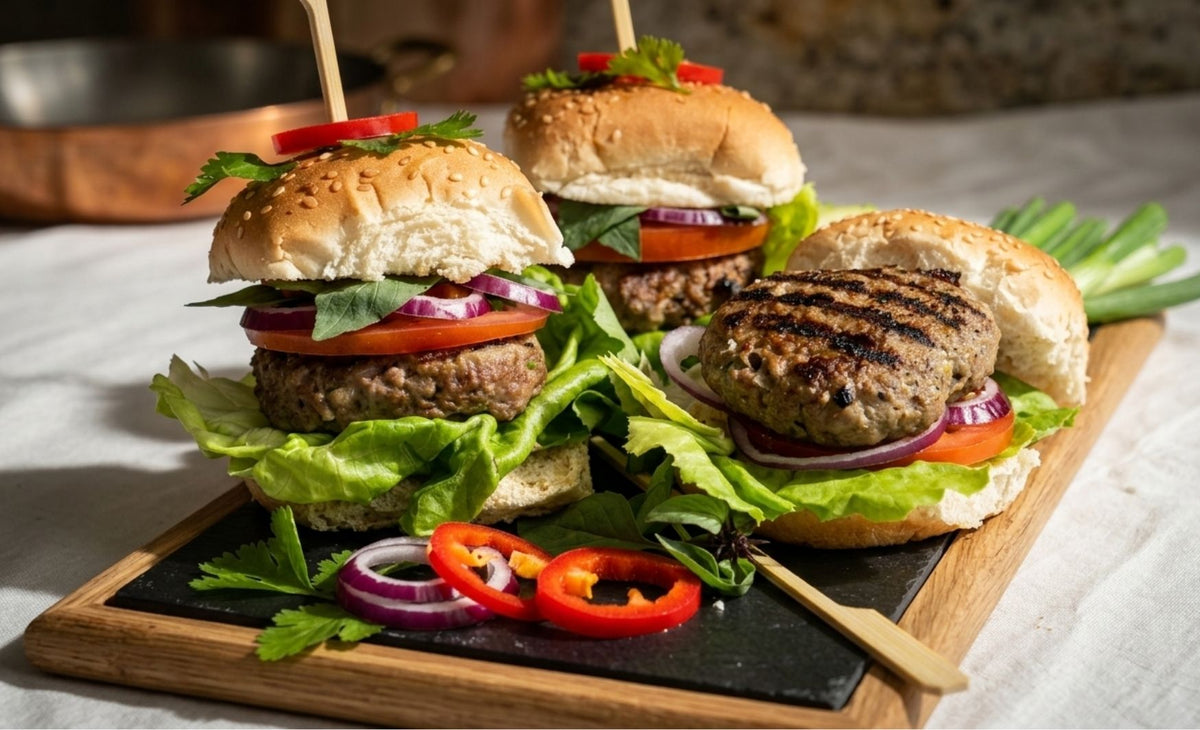 Thai Beef Burgers — Mae Jum's Authentic Southern Thai Recipe